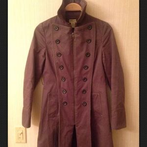ANTHRO ELEVENSES Long Military trench sz 4